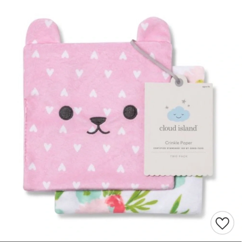 Crinkle Baby Paper 2pk - Cloud Island Pink